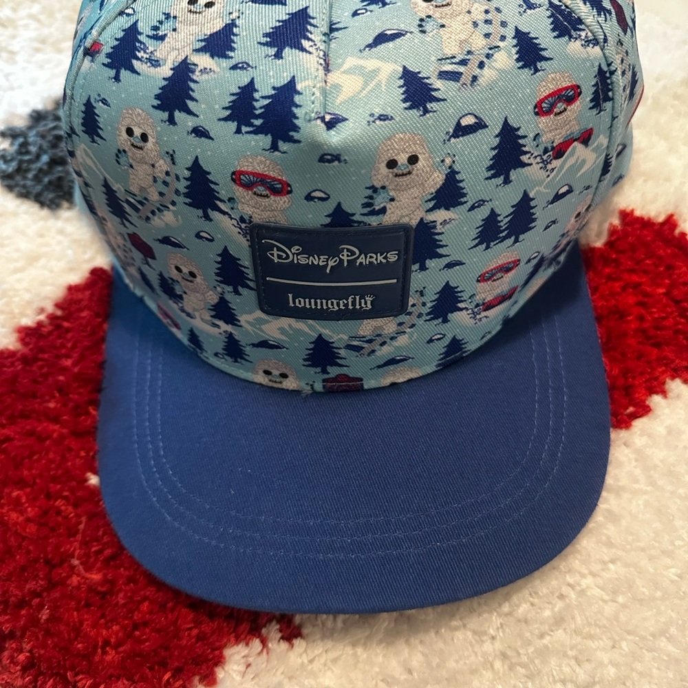 Disney Parks Loungefly yeti Blue Patterned Cap